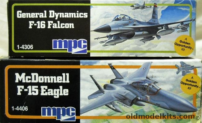MPC 1/72 F-16 Falcon AND McDonnell F-15 Eagle - Gulf Spirit  33rd TFW - F-15A or Two Seat F-15B Trainer, 1-4406 plastic model kit