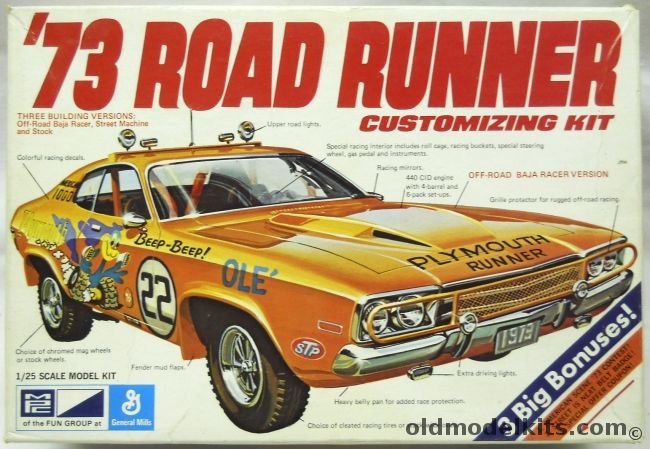 MPC 1/25 1972 Plymouth Road Runner - Off Road Baja Racer / Stock / Street Machine, 1-7325-225 plastic model kit