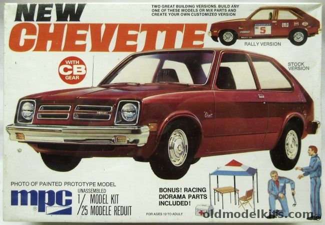 MPC 1/25 1977 Chevrolet Chevette - Stock or Rally Versions, 1-7702 plastic model kit