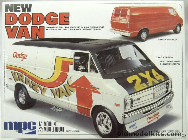 MPC 1/25 1978 Dodge Van - Stock or Drag Racing 'Krazy Van' with Twin ...