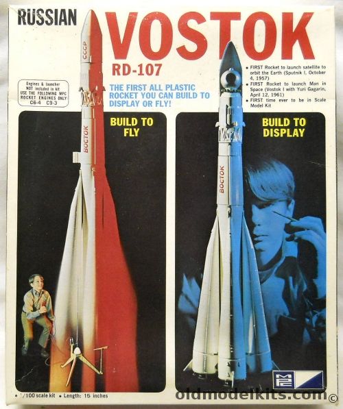 MPC 1/100 Russian Vostok RD-107 And Titan IIIC - Static Display Or Flying Model Rocket, 9000 plastic model kit