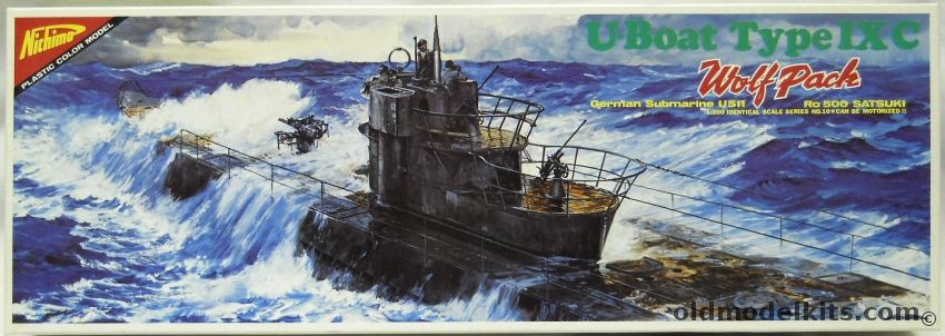 Nichimo 1/200 German U-Boat Type IXC Wolfpack U-107 - Motorized, U-2010 plastic model kit