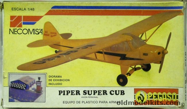 Pegaso 1/48 Piper Super Cub - With Airport Diorama - (ex Lindberg), P401 plastic model kit