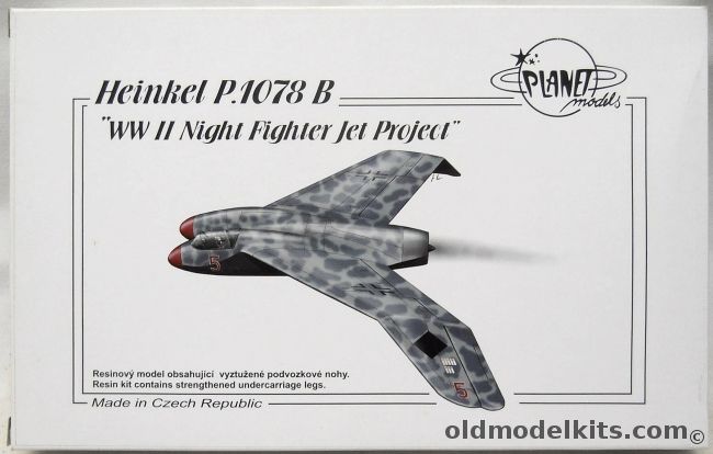 Planet Models 1/72 Heinkel P.1078B Night Fighter - German WWII Jet Project - (P1078 B), 169 plastic model kit