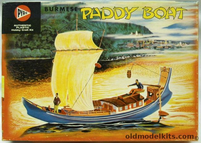 Pyro 1/45 Burmese Paddy Boat, 318-89 plastic model kit