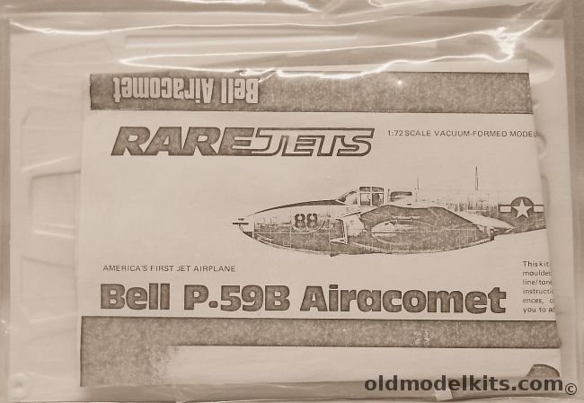 Rareplane 1/72 Bell P-59B Airacomet - RareJets - Bagged plastic model kit