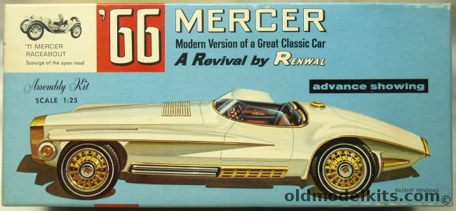 Renwal 1/25 1966 Mercer Modern Classic Revival, 101-198 plastic model kit