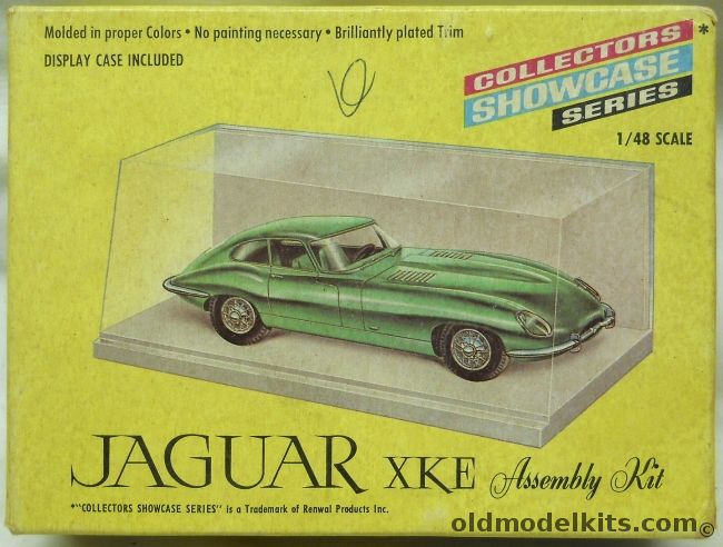 Renwal 1/48 Jaguar XKE - Collectors Showcase Series - O Scale, 137-89 plastic model kit