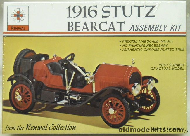 Renwal 1/48 1916 Stutz Bearcat - O Scale, 139 plastic model kit