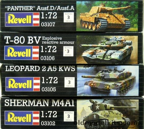 Revell 1/72 Panther Ausf.D Ausf.A / T-80 BV / Leopard 2 A5 KWS ...