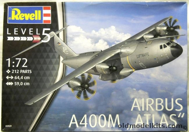 Revell 1/72 Airbus A400M Atlas - France Or Germany, 03929 plastic model kit
