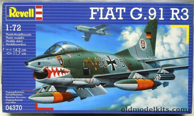 Revell 1/72 TWO Fiat G-91 R3 - Luftwaffe Le.KG 41 Husum October 1979 Bulls Eye 79 / Le.KG 42 Buchel 1975, 04370 plastic model kit