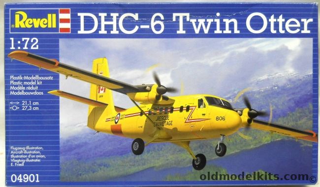 Revell 1/72 DH-6 Twin Otter - Floats / Skis / Landing Gear - RCAF Canada or Civil Version With Floats, 04901 plastic model kit