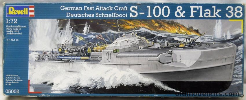 Revell 1/72 S-100 & Flak 38 German Fast Attack Craft - (S100 Class), 05002 plastic model kit