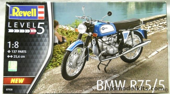 Revell 1/8 BMW R75/5 Motorcycle - (R75), 07938 plastic model kit