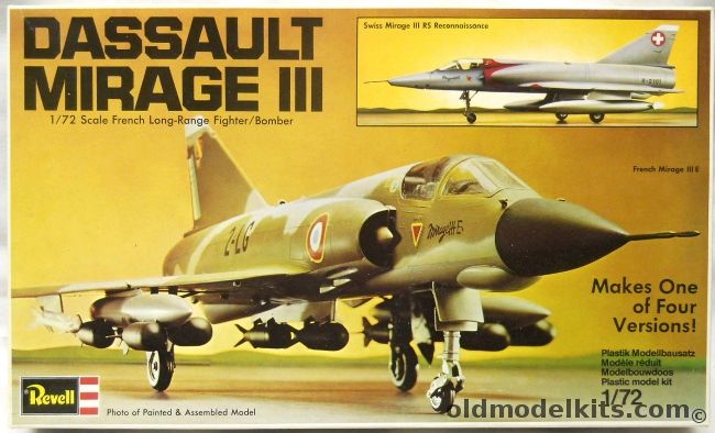 Revell 1/72 Dassault Mirage III - RS / III E / III S / IIIR Swiss or French Air Force - Germany Issue, 4438 plastic model kit