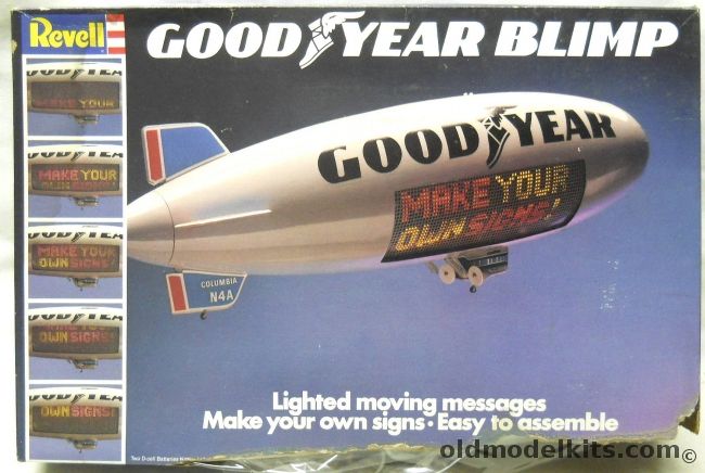 Revell 1/169 Goodyear Blimp - With Motorized Light-Up Rotating Sign, 4750 plastic model kit