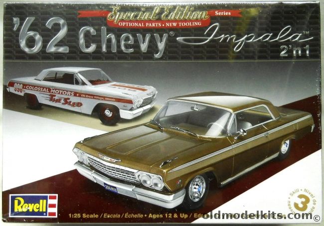 Revell 1/25 1962 Chevrolet Impala - 2 Door Hardtop - Stock or Racer Colossal Motors 'The Sled', 85-4246 plastic model kit