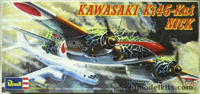 Revell 1/72 Kawasaki Ki-45-Kai Toryu Nick, H104-450 plastic model kit
