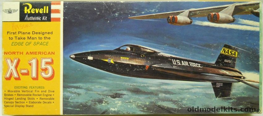 Revell 1/65 North American X-15, H164-130 plastic model kit