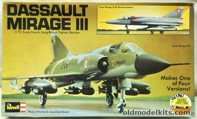 Revell 1/72 Dassault Mirage III RS - III E - III S - IIIR Swiss or French Air Force, H225 plastic model kit