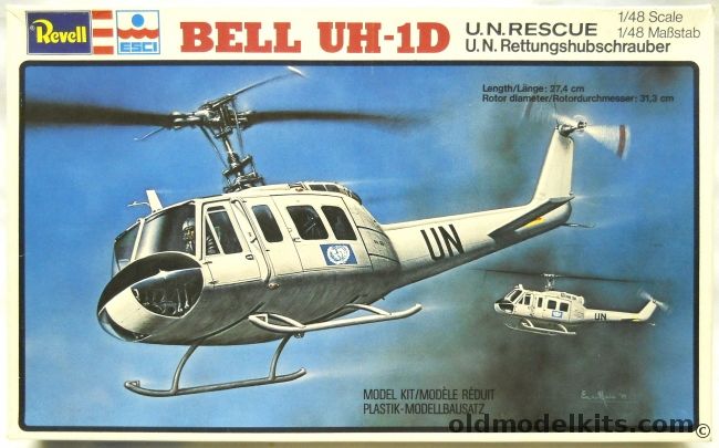 Revell 1/48 Bell UH-1D Huey UN Rescue, H2290 plastic model kit