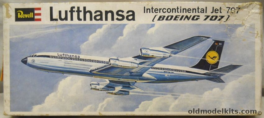Revell 1/140 Boeing 707 Intercontinental Jet - Lufthansa, H243 plastic model kit