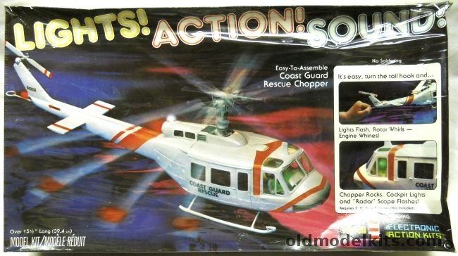 Revell 1/32 Coast Guard UH-1 Huey Rescue Chopper Lights! Action! Sound!, H801 plastic model kit