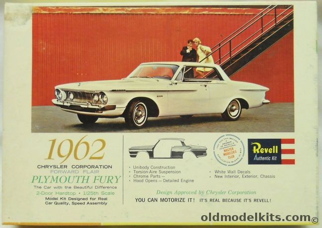 Revell 1/25 1962 Plymouth Fury Four Door Sedan - Master Modelers Club Issue, H1251-149 plastic model kit