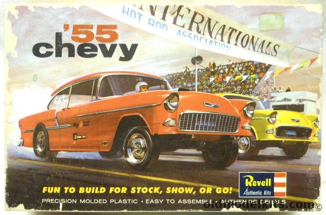 Revell 1/25 55 Chevy - 1955 Chevrolet Bel Air 2 Door Hardtop - Stock / Show / Race, H1276-200 plastic model kit