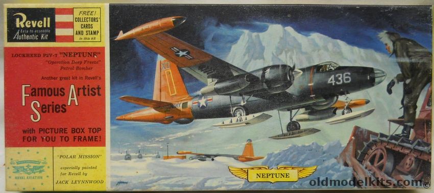 Revell 1/104 Neptune P2V-7 with Skis Operation Deep Freeze - (P2V7) Famous Artist Series, H170-98 plastic model kit