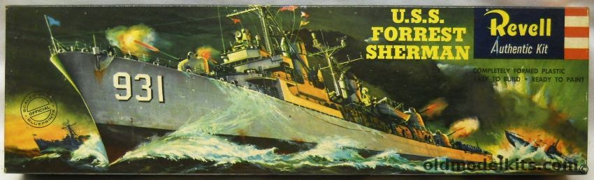 Revell 1/320 USS Forrest Sherman DD-931 Destroyer - 'S' Issue, H352-169 plastic model kit