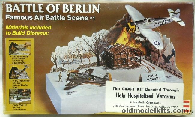 Revell 1/72 Battle of Berlin Famous Air Battle Scene #1 - Complete Diorama with P-47D and FW-190, H661 plastic model kit