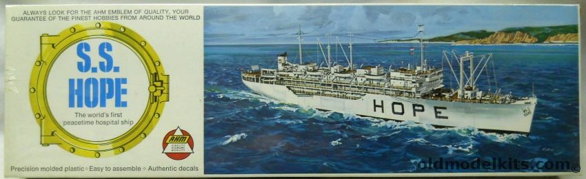 Revell 1/500 S.S. Hope Hospital Ship - Project Hope The Worlds First Peacetime Hospital Ship, N304-300 plastic model kit