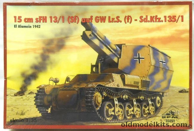 RPM 1/35 Sd.Kfz 135/1 15cm sFH 13/1 (Sf) auf GW Lr.S. (f) - El Alamein 1942, 35051 plastic model kit