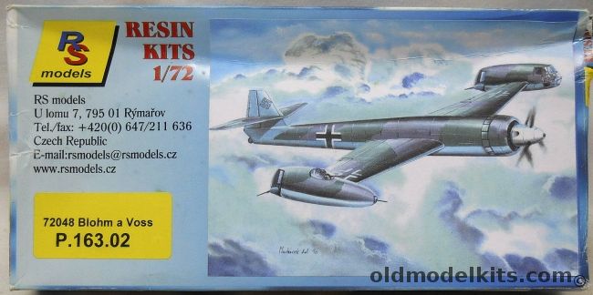 RS Models 1/72 Blohm und Voss P.163.02 - (P-163.02), 72048 plastic model kit