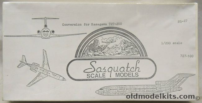 Sasquatch 1/200 Boeing 727-100 Conversion, SQ-27 plastic model kit