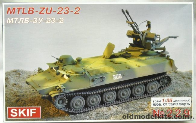 Skif 1/35 MTLB-Zu-23-2 - (MTLB Zu23), 229 plastic model kit