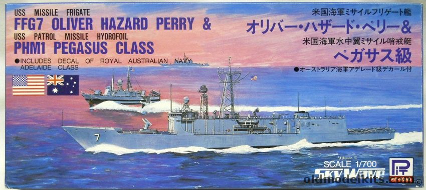 Skywave 1/700 Oliver Hazard Perry FFG7 And PHM1 Pegasus Class Hydrofoil ...