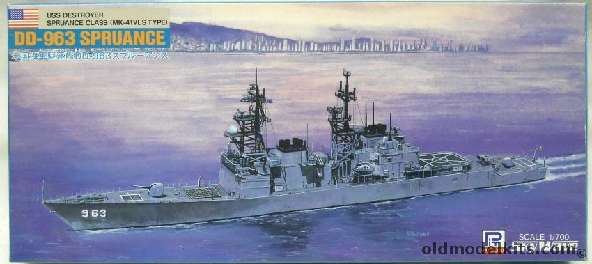 Skywave 1/700 USS Spruance DD-963 Mk-41VLS Type Destroyer - USS Fife / USS Fletcher, M-12 plastic model kit
