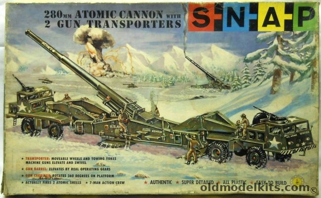 SNAP 1/40 280mm Atomic Cannon With 2 Gun Transporters - (M65) - (ex Adams), 53-398 plastic model kit