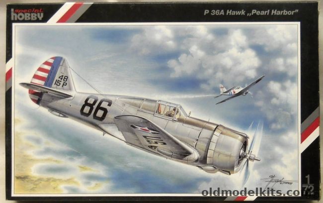 Special Hobby 1/72 P-36A Hawk Pearl Harbor - 47th Pursuit Squadron 15th Pursuit Group Wheeler Field Hawaii 2/Lt Harry Winton Brown Two Victories On December 7 1941 - BAGGED, SH72052 plastic model kit