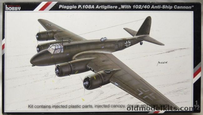 Special Hobby 1/72 Piaggio P-108A Artigliere With 102/40 Anti-Ship Cannon - (P108), SH72065 plastic model kit