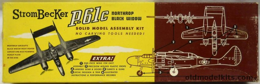 Strombecker Northrop P-61 Black Widow, C-33 plastic model kit