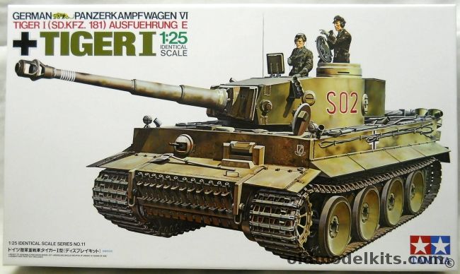 Tamiya 1/25 German Tiger I Sd.Kfz. 181 Ausf E - With Full Interior and Individual Tread Links, 30611 plastic model kit