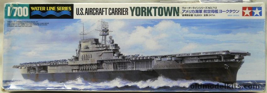 Tamiya 1/700 USS Yorktown CV-5 Aircraft Carrier, 31712 plastic model kit