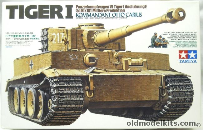 Tamiya 1/35 Panzer IV Tiger I Sd.Kfz. 181 Ausf E Kommandant Otto Carius ...