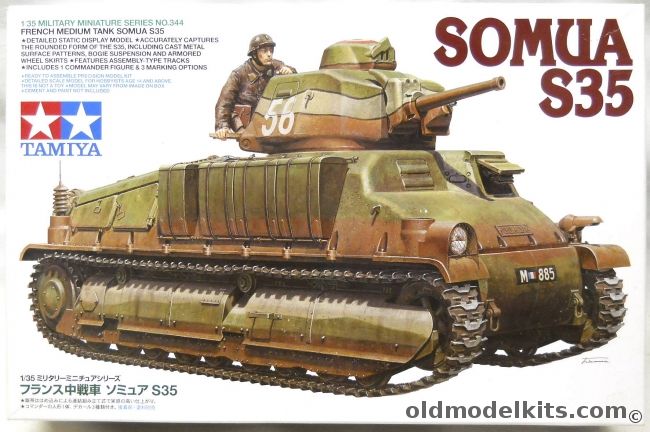 Tamiya 1/35 Somua S35 - French Medium Tank, 35344 plastic model kit