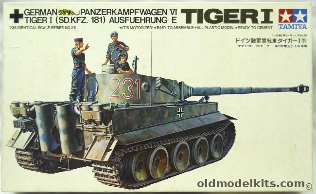 Tamiya 1/35 Tiger I - Panzerkampfwagen VI Sd.Kfz. 181 - Motorized, MT126 plastic model kit