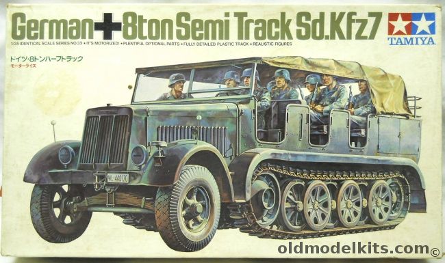 Tamiya 1/35 Sd. Kfz7 8 Ton Semi Tracked Truck Motorized, MT133-798 plastic model kit